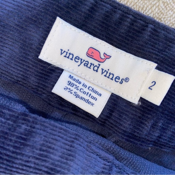 Vineyard Vines Women’s 2 Navy Corduroy Skirt Classic all over Embroidered Whale - Picture 5 of 6